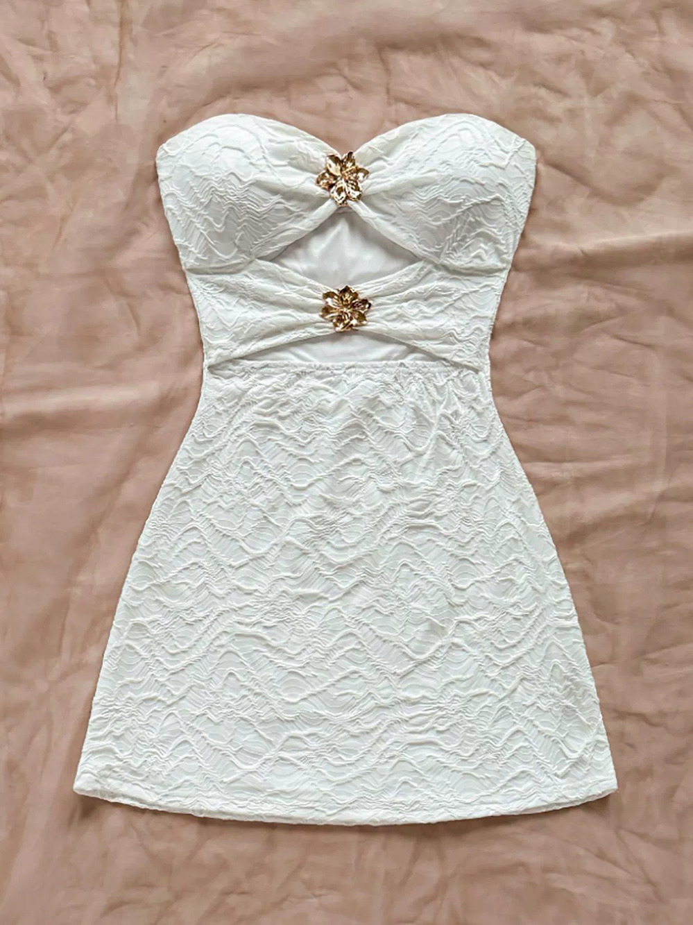 Zara Summer Strapless Mini Dress